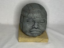 Ancient Olmec Head, Pre-Columbian, Meso American, Resin, Ancient Mystery picture