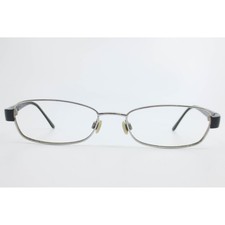 Chanel 2066 c.127 Silver Black Oval Eyeglasses Frames Italy 53-17-135 CC Logo picture