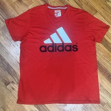 adidas Men’s XL Go-To Performance Tee Red Climalite Athletic T-Shi picture