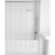 Clear Shower Curtain Liner Anti-Bacterial PEVA 70x71 Water Repellent Mainstays picture
