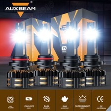 AUXBEAM LED Headlight Kit 9005 9006 Bulb High/Low Beam 6500K Bright White Canbus picture