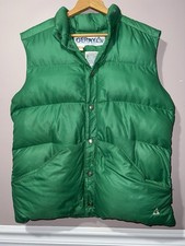 VINTAGE 1980's GERRY of DENVER DOWN PUFFER VEST large MADE IN USA hiking outdoor picture