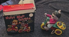 VINTAGE 1967 MARX NUTTY MAD TRICYCLE MINTY BOXED PURPLE FACE DECENT CLEAN BOX picture