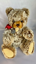 Vintage Hermann Teddy Bear Original Zotty Bear 12” Mohair WORKING GROWLER w/tags picture