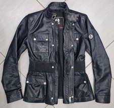 Belstaff Black Leather Long Brian Jacket Ultra Rare Gold Label size 46 VIKKI picture