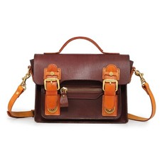 $200. Old Trend Women's Genuine Leather Aster Mini Satchel Brown Gold picture