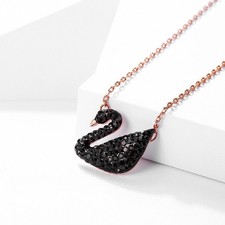 Swarovski Swan Necklace for Women, Beating Heart Gradient Dynamic Heartbeat picture