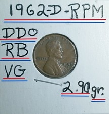 1962 -D Wheat Penny Error DDO-RPM ( 2.90 gr.) Light Look @ This Gem & Judge it** picture