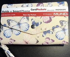 MUNDI Womans / CEO Clutch- Big Fat Wallet / Full Zip / BUTTERFLY / New picture