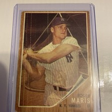 1962 Topps Roger Maris #1 many printing errors picture