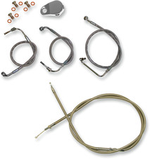 LA Choppers Cable/Brake Line Kit 15-17in. Ape Hangers Stainless Steel LA-8010... picture