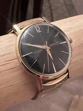 1969 Benrus Orbit Harris Self-Winding Automatic Men's Watch 36mm Black Dial Gold picture