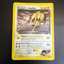 Rocket's Zapdos 15/132 Gym Challenge Holo Rare 70 HP English Basic picture