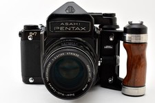 [NEAR MINT] Pentax 6x7 67 TTL Film Camera SMC Takumar 105mm f2.4 Lens Grip JAPAN picture