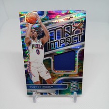 2023 Panini Spectra Tyrese Maxey #PATCH CELESTIAL 82/99 Holo Game Worn Jersey picture