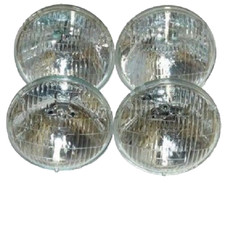1960-1967 GM Cars T-3 / T3 Headlamp / Light Set of 4 bulbs  60-67    guide bulb picture