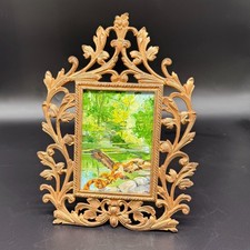 Denise Matuk-Kroupa Signed Original Oil Painting Osprey Ornate Gold Frame 2023 picture