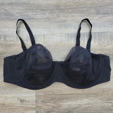 SKIMS Mesh Black Convertible Strapless Underwire Bra 40C Sheer Unlined Multiway picture
