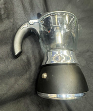 Bialetti Mukka Express Stovetop Cappuccino Maker Manual Glass Black/Clear/Silver picture