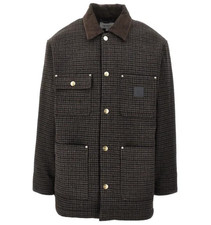Carhartt WIP Lowis Chore Coat Houndstooth Vitola Heather Size Large L NEW picture