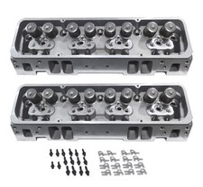 2x Aluminum Cylinder Heads Fit For SBC Chevy 350 190cc 64cc 2.02/1.60 Angle New picture