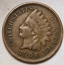 1906 Indian Head Cent Penny FULL LIBERTY VF / XF  picture