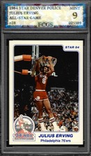 1984 Star Denver Police Julius Erving #28 Graded FCGS 9 MINT picture