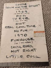 Iggy And The Stooges Setlist Iggy Pop Original Hand Written 2003 W Ticket Stub picture