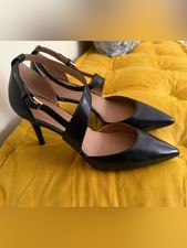 Calvin Klein Black Pointed-Toe Strappy Pump picture