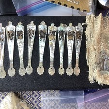 Antique  French 1700-1800s Mother of Pearl Folding Hand Fan, Unique Components picture