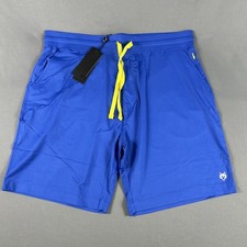 Greyson Shorts Guide Sport Athletic Large Mojave Blue Nylon Spandex NWT MSRP $98 picture