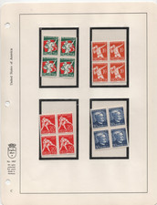 Switzerland 1932-1943 Collection Of 63 Semi-Postal Stamp Sets All In Blocks Of 4 picture