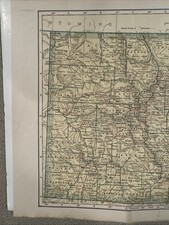 Antique 1927 Map Of Colorado 12 X 10 Inches picture