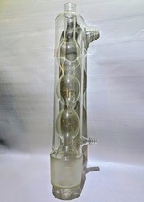 Kontes Glass Allihn Bulb Condenser 71/60 Joint Large Scale Distillation Reflux picture