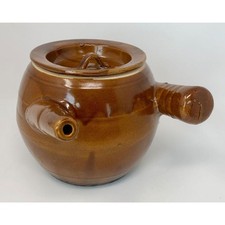 Vintage Kyusu Side Handle Japanese Teapot, Traditional Green Tea, Tokoname Ware picture