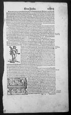 1598 Sebastian Munster Antique Print Engravings to Text of Lucretia, Nero, Eagle picture