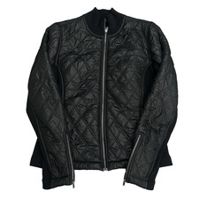 PRANA DIAMOND QUILT PUFFER BLACK JACKET WMNS SZ S ZIP UP WINTER (42) picture