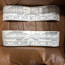 2 x Chrome 4x4 Off Road 3D Metal Bedside Vinyl Decals Fits New Dodge Ram 1500... picture