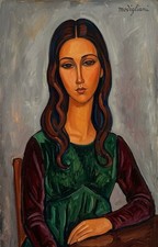 Amadeo Modigliani Signed Oil Painting on Canvas 16x24 picture