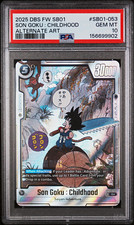 Bandai PSA 10 2025 DBS FW SB01 Son Goku: Childhood Alt Art Foil SB01-053 picture