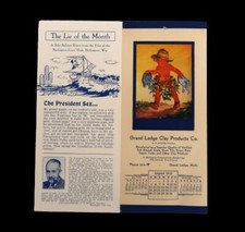 Vtg Advertising Burlington Liars Club Grand Ledge Clay WW2 Odd Obscure Ephemera picture