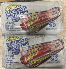2 Packs (20)Sqwincher Sqweeze Electrolyte Replenishing Freeze Pops, Asst Flavors picture