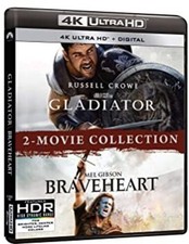 Gladiator / Braveheart 2-Movie Collection [New 4K UHD Blu-ray] With Blu-Ray, 4 picture