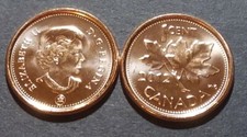 CANADIAN CENT 2012 UNC Last Year of the Canadian Cent Magnetic 2x2 holder & case picture