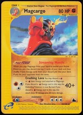POKEMON TCG MAGCARGO 18/144 EXCELLENT SKYRIDGE RARE E READER ENGLISH 2003 picture