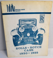 Brooklands Books   ROLLS - ROYCE CARS  1930 - 1935  HARD TO FIND VINTAGE TITLE picture