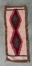 Authentic Vintage Navajo Rug 16x38 inch Klagetoh Ganado Stacked Diamond Wool Mat picture