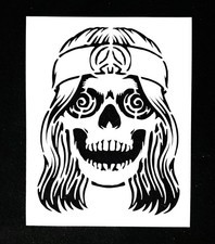 Psychedelic Skull Reusable Stencil picture