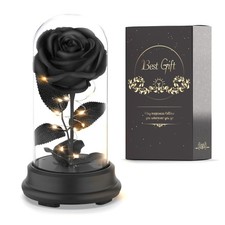Deluxsa Forever Preserved Black Rose Birthday Gifts for Women,Eternal Flower Gif picture