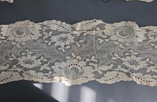 Antique Leavers Lace Trim, French Chantilly Style Flounce, 7 Yards x 7.5